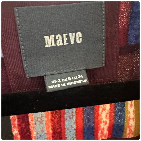 Maeve Anthropologie Au Revoir Mini Dress Size 2 Abstract Colorful Cap Sleeve - Picture 5 of 7